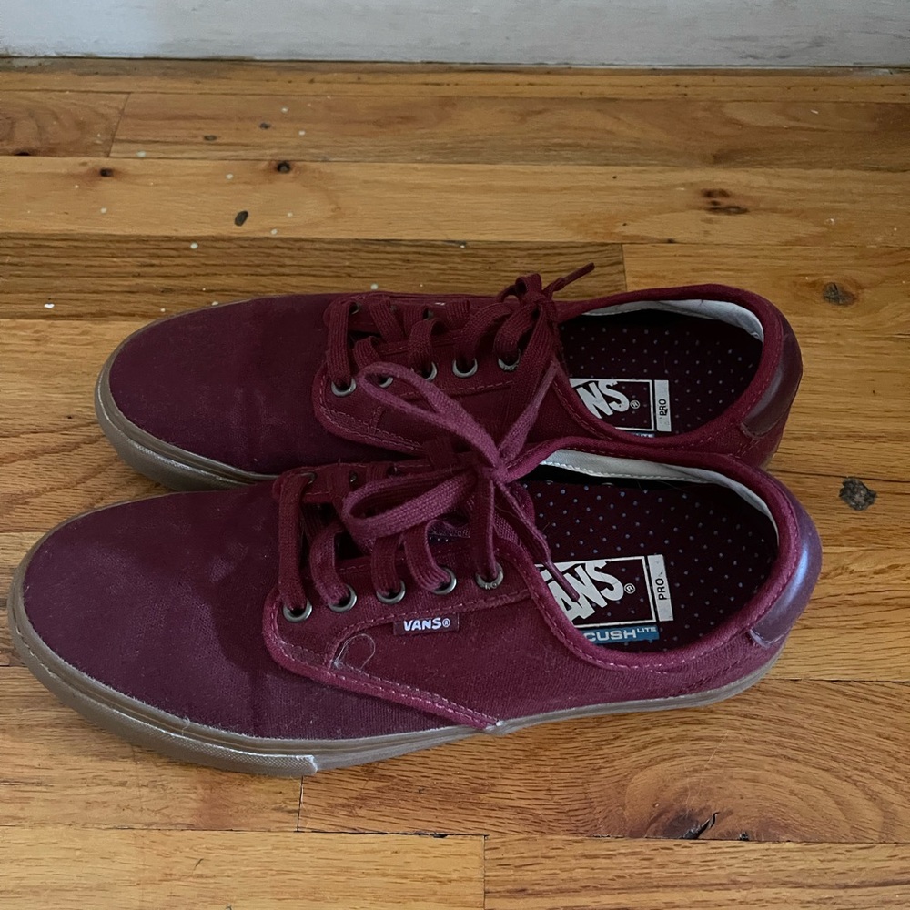Men Vans Shoes in burgundy